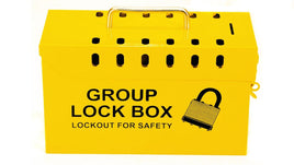 Group Lockout Box 13-Hole Steel Yellow | 7299Y-UN