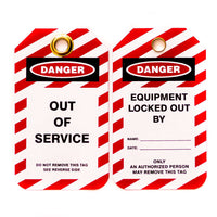 Out of Service, With Brass Grommet Lockout Tags | 7344
