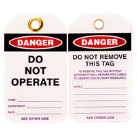 Do Not Operate Lockout Tags | 7348