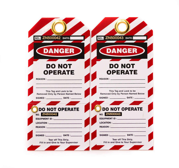 Do Not Operate With Perforated Stub Lockout Tags | 7352