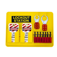 Mini Lockout Tagout Station With 7 Locks Fully Stocked | 7371