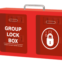 Double Group Lock Box Wall Mount Steel Red 12 Lock Capacity | 7388