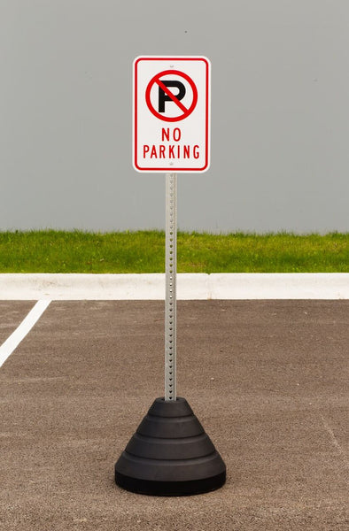 No Parking, with Symbol Sign Kit With Post/Base | 7449
