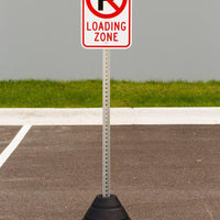 No Parking Loading Zone Sign Kit With Post/Base | 7450