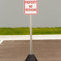 Private Property Sign Kit With Post/Base | 7451