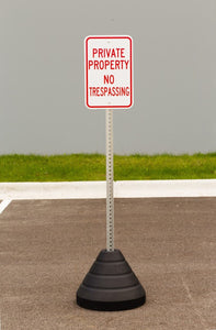 Private Property Sign Kit With Post/Base | 7451