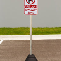 No Parking, Fire Lane Tow-Away Zone Sign Kit With Post/Base | 7456