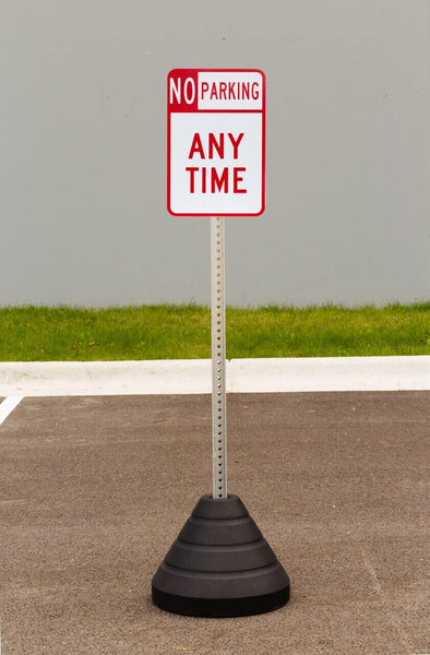No Parking Any Time Sign Kit With Post/Base | 7461
