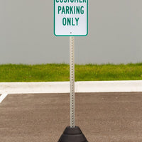 Customer Parking Only Sign Kit With Post/Base | 7464