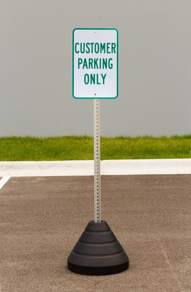 Customer Parking Only Sign Kit With Post/Base | 7464