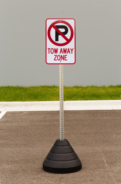 No Parking, Tow Away Zone Sign Kit With Post/Base | 7466