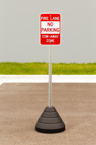 Fire Lane, No Parking Sign Kit With Post/Base | 7470