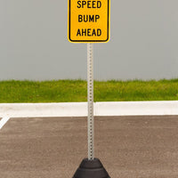 Caution Speed Bump Ahead Sign Kit With Post/Base | 7473