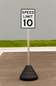 Speed Limit 10 Sign Kit With Post/Base | 7482
