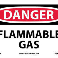 DANGER, FLAMMABLE GAS, 7X10, PS VINYL