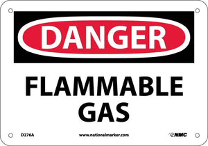 DANGER, FLAMMABLE GAS, 7X10, PS VINYL