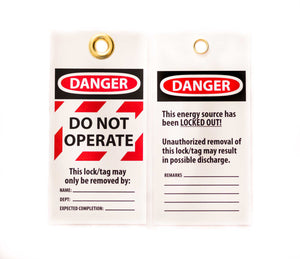Danger Do Not Operate Lockout Tags | 7502