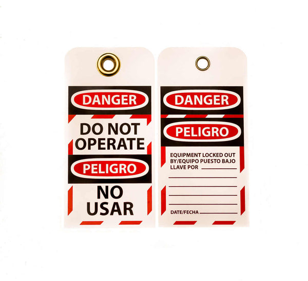 Danger Do Not Operate No Usar Bilingual Lockout Tags | 7503