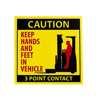 Keep Hands and Feet In Vehicle - Forklift Labels | 7505