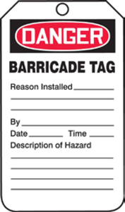 Barricade Safety Tags | 7518