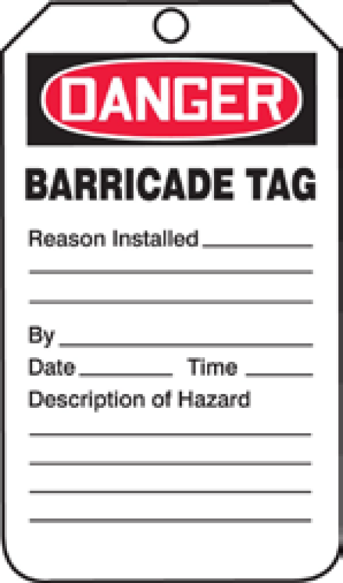 Barricade Safety Tags | 7518