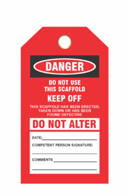 Scaffold Red Safety Tags | 7519