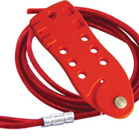 Cable Lockout, Red With 6 ft. Cable 7-Hole | 7623