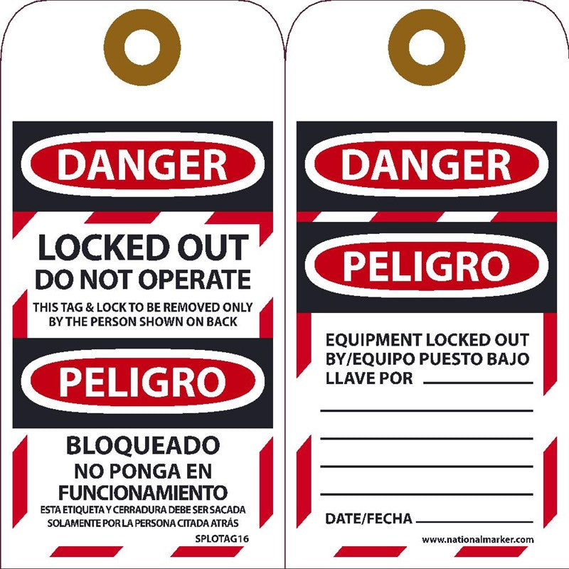 Danger Locked Out Do Not Operate | SPLOTAG16