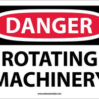 DANGER, ROTATING MACHINERY, 10X14, .040 ALUM
