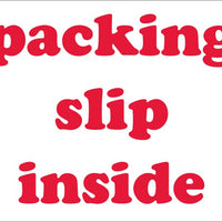 LABELS, SHIPPING AND PACKING, PACKING SLIP INSIDE - RED ON WHITE, 3X5, PS PAPER, 500/ROLL