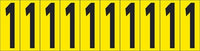 NUMBER CARD, 1" 1 (10 NUMBERS/CARD), PS CLOTH