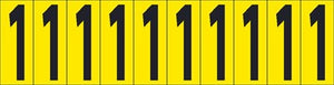 NUMBER CARD, 1" 1 (10 NUMBERS/CARD), PS CLOTH