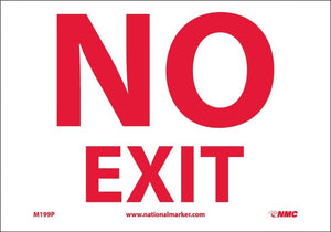 NO EXIT, 10X14, RIGID PLASTIC