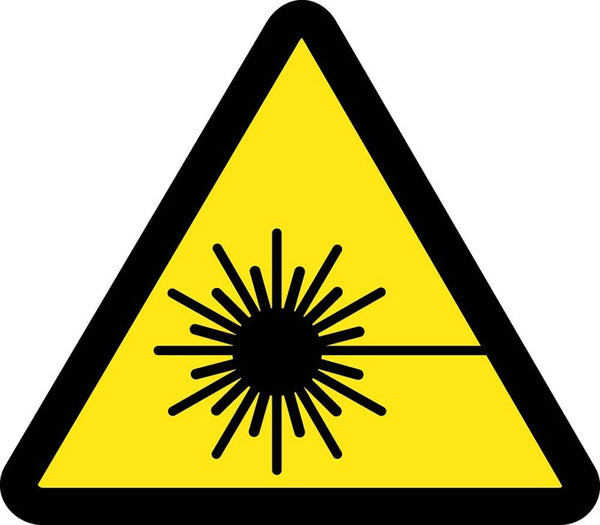 LABEL, GRAPHIC FOR LASER HAZARD, 2 IN DIA, PS VINYL