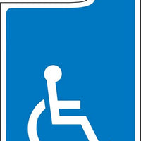 PARKING PERMIT, VEHICLE HANG TAG, HANDICAPPED, 8 1/4X3 1/4, RIGID PLASTIC, PAK 5