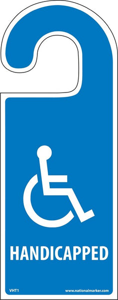 PARKING PERMIT, VEHICLE HANG TAG, HANDICAPPED, 8 1/4X3 1/4, RIGID PLASTIC, PAK 5