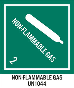 DOT SHIPPING LABELS, NON FLAMMABLE GAS, 4 3/4 X4, PS PAPER, 500/RL