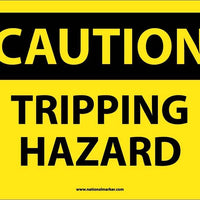 CAUTION, TRIPPING HAZARD, 7X10, RIGID PLASTIC