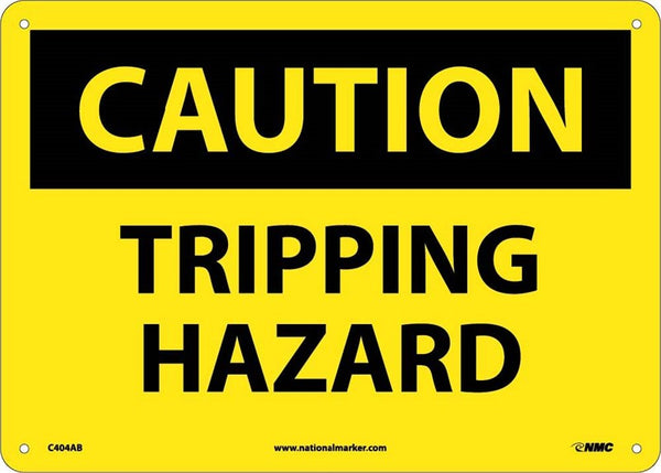 CAUTION, TRIPPING HAZARD, 7X10, RIGID PLASTIC