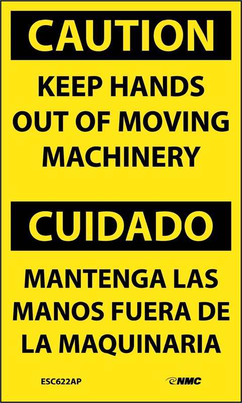 Caution Keep Hands Out Of Machinery Eng/Spanish 5
