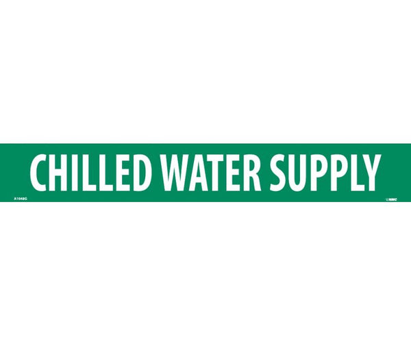 PIPEMARKER, PS VINYL, CHILLED WATER SUPPLY, 2X14  1 1/4