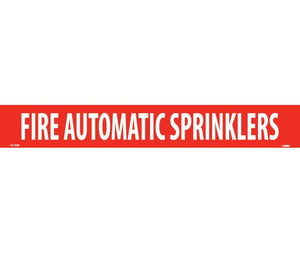 PIPEMARKER, PS VINYL, FIRE AUTOMATIC SPRINKLERS, 2X14  1 1/4" CAP HEIGHT
