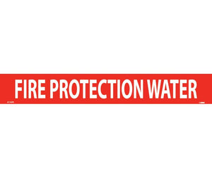 PIPEMARKER, PS VINYL, FIRE PROTECTION WATER, 2X14  1 1/4" CAP HEIGHT