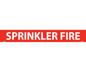 PIPEMARKER, PS VINYL, SPRINKLER FIRE, 2X14  1 1/4" CAP HEIGHT