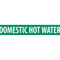 PIPEMARKER, DOMESTIC HOT WATER, 2X14, 1 1/4 LETTER,  PS VINYL