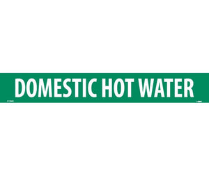 PIPEMARKER, DOMESTIC HOT WATER, 2X14, 1 1/4 LETTER,  PS VINYL