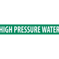 PIPEMARKER, HIGH PRESSURE WATER, 2X14, 1 1/4 LETTER,  PS VINYL