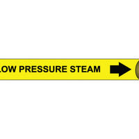 PIPEMARKER PRECOILED, LOW PRESSURE STEAM B/Y, FITS 3/4"-1" PIPE