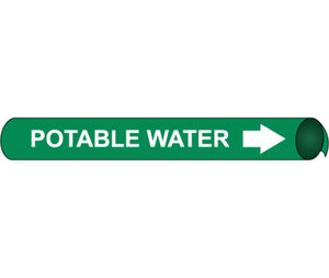 PIPEMARKER PRECOILED, POTABLE WATER W/G, FITS 3/4"-1" PIPE