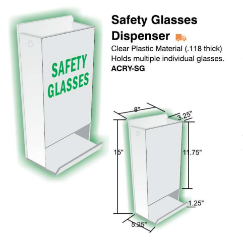 Safety Glasses Dispenser | ACRY-SG